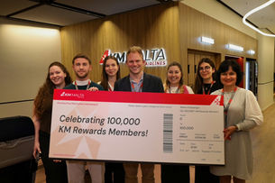 KM Malta Airlines Marks Milestone 100,000 KM Rewards Loyalty Members