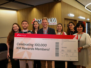 KM Malta Airlines Marks Milestone 100,000 KM Rewards Loyalty Members