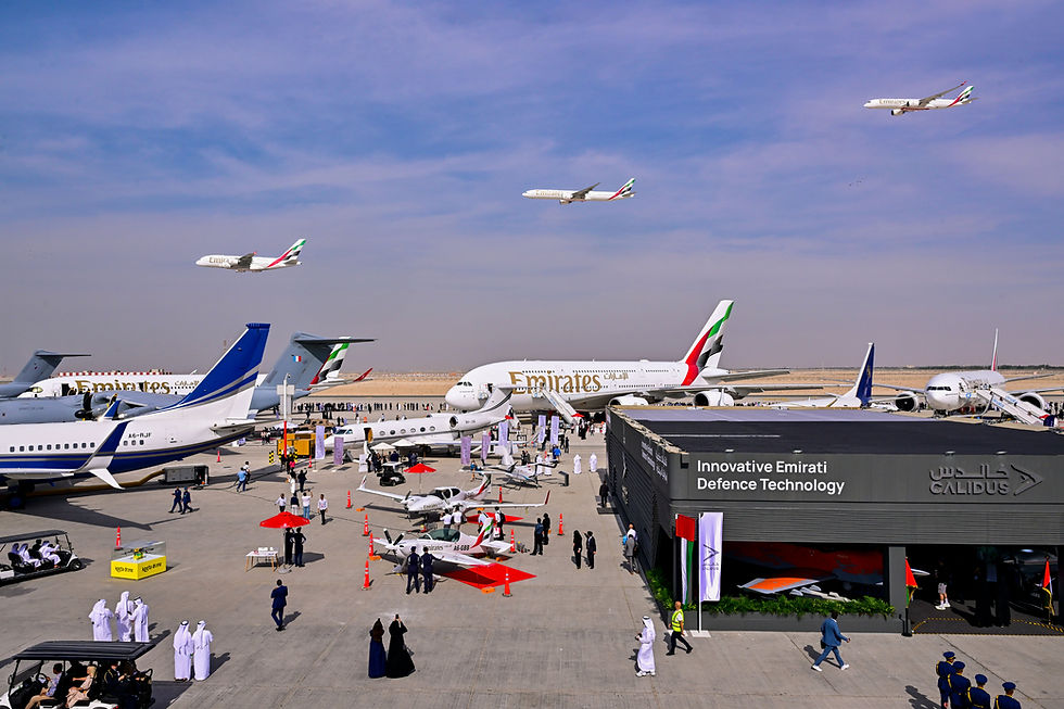 Emirates Airbus A350 Makes Flyover Debut, Opening the Dubai Airshow 2025