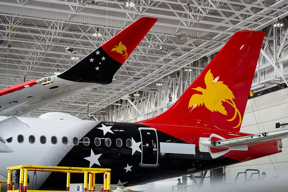 A Sneak Preview of Air Niugini's New Airbus A220 Livery - Courtesy Air Niugini