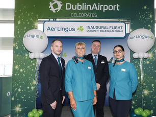 Aer Lingus Celebrates Inaugural Flight Between Dublin and Raleigh-Durham, North Carolina