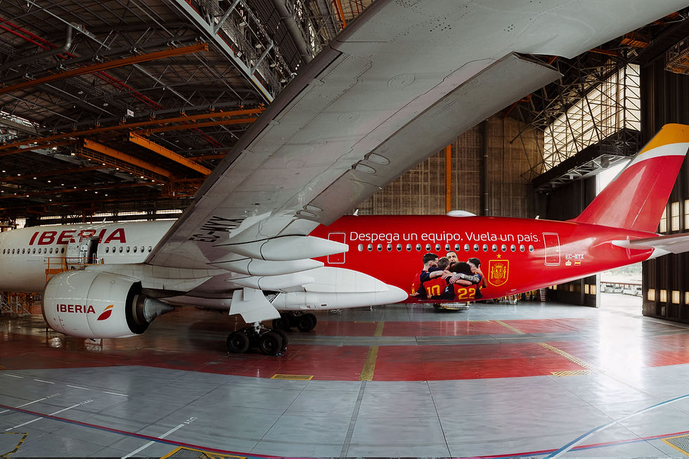 Iberia Unveils Special Airbus A350 Livery Aircraft That Will Take National Team to the 2026 World Cup