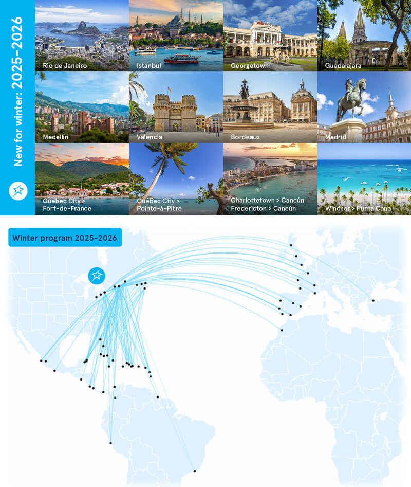 Air Transat's New Destinations for Winter 2025/26 - Courtesy Transat