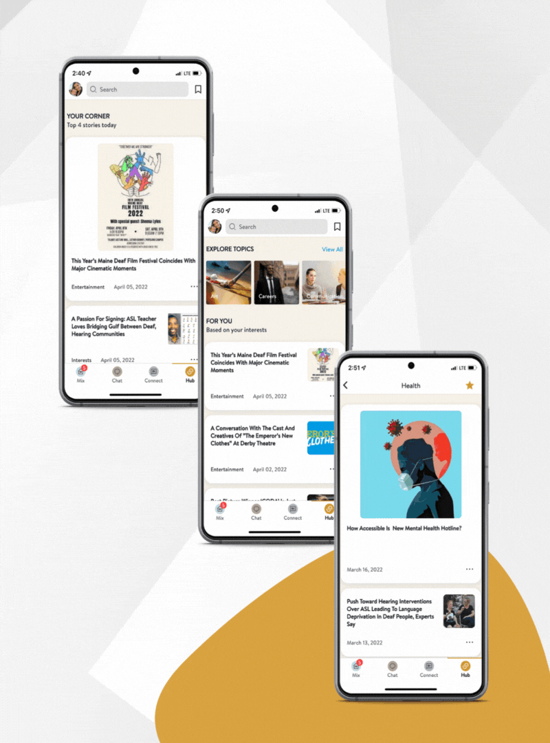 3 screenshots of TiveHub on the Tive App