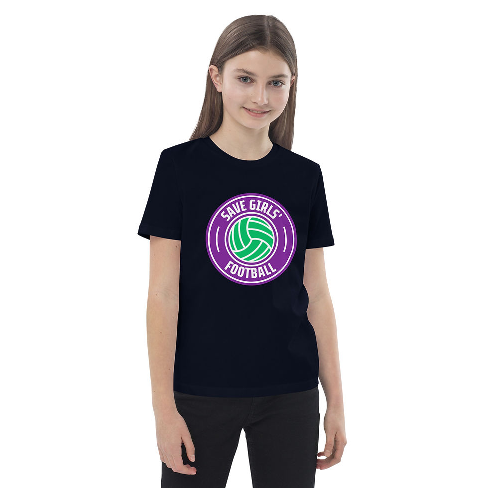 Thumbnail: Save Girls' Football Organic cotton kids t-shirt