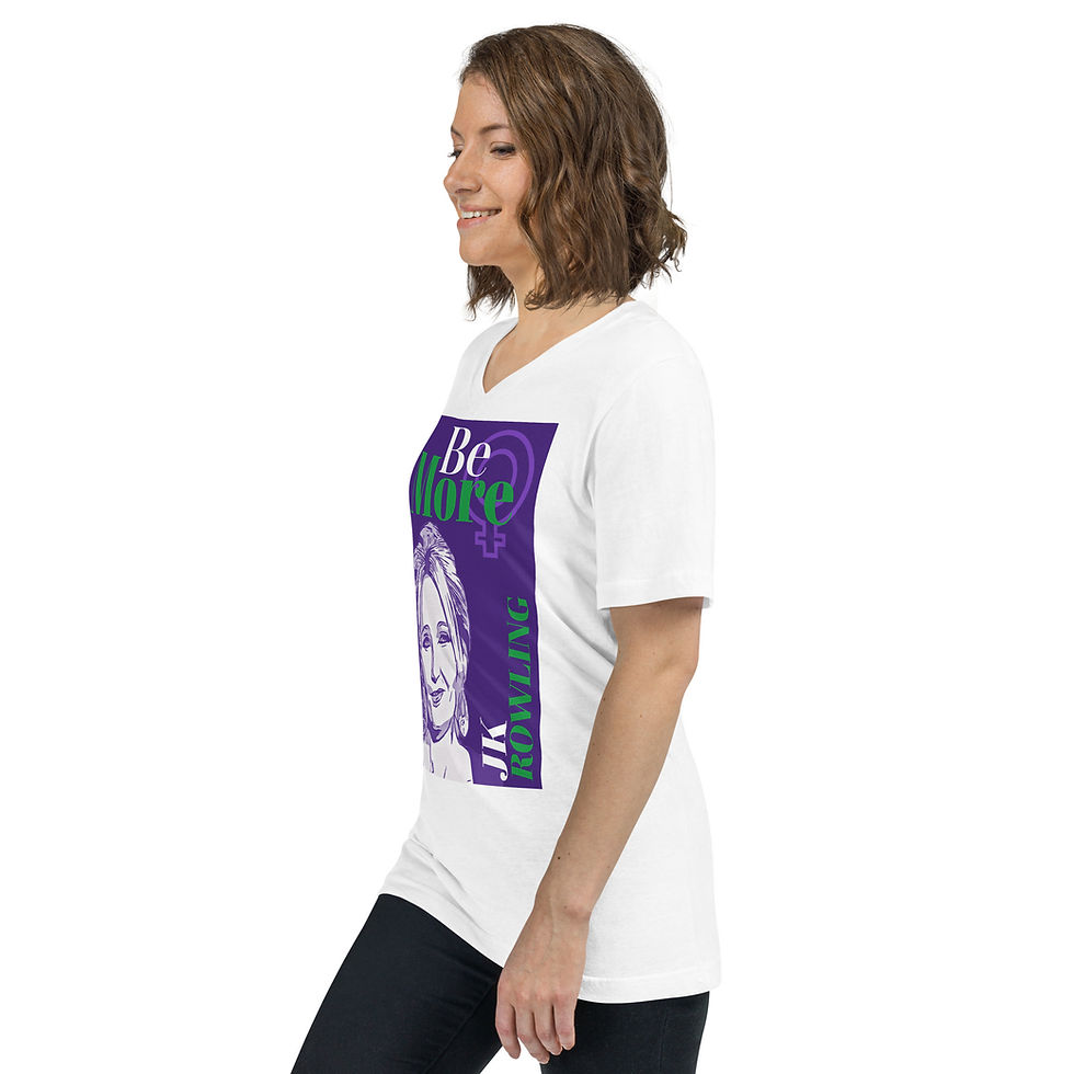 Thumbnail: Be More JK Rowling Unisex Short Sleeve V-Neck T-Shirt