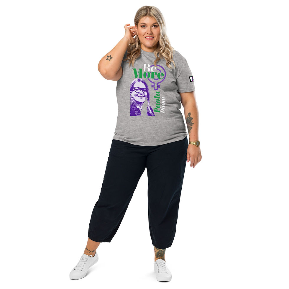 Thumbnail: Be More Paola Diana WRN Unisex organic cotton t-shirt