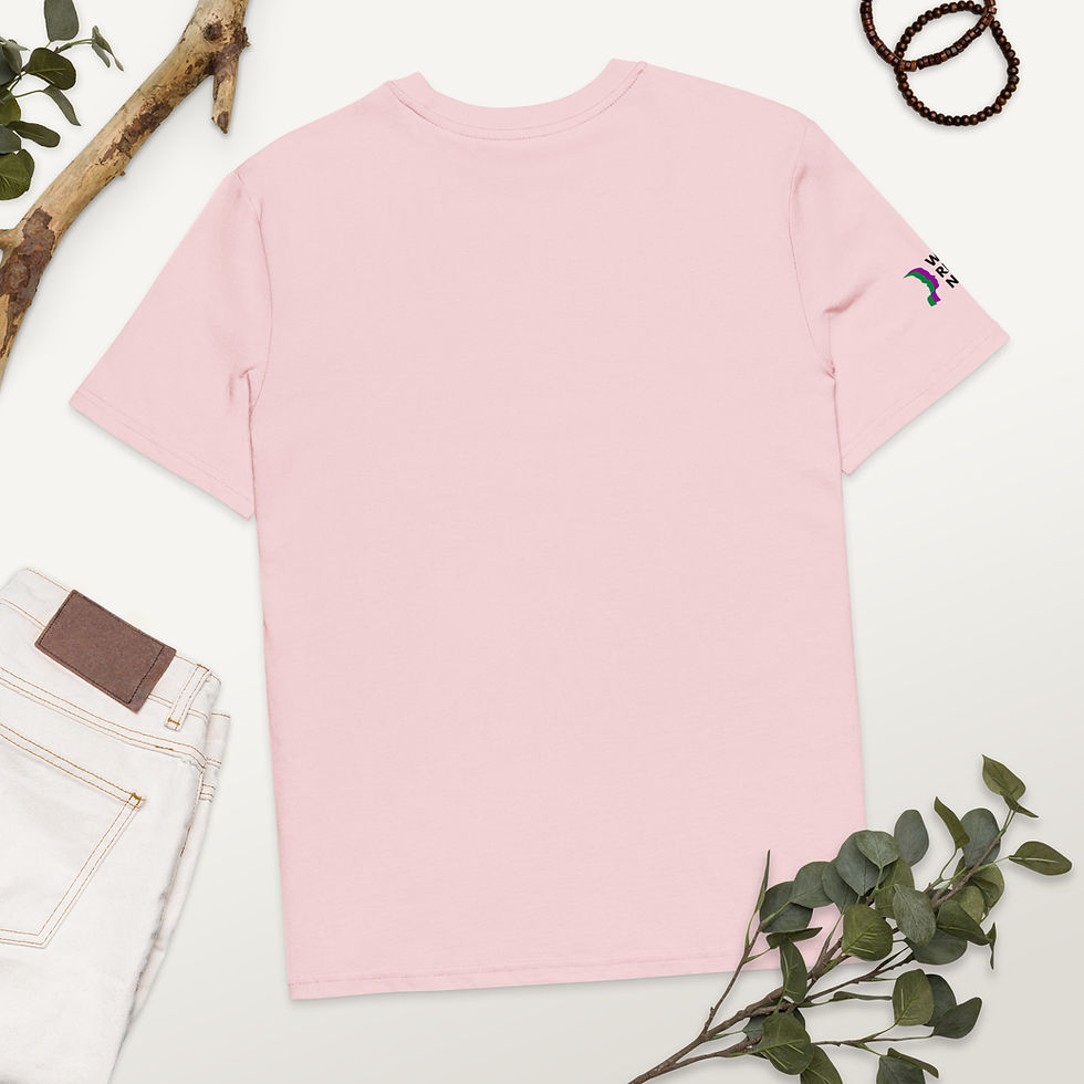 Thumbnail: Afghan Red Flowers Unisex organic cotton t-shirt