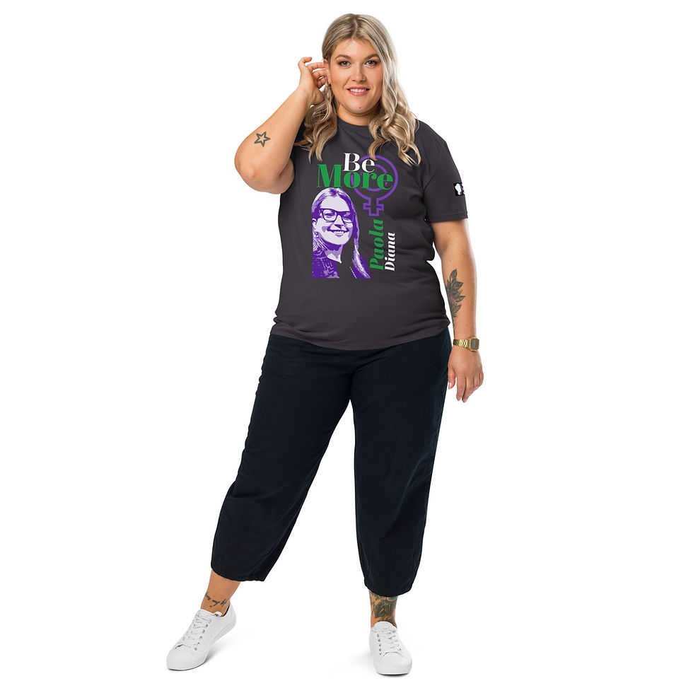 Thumbnail: Be More Paola Diana WRN Unisex organic cotton t-shirt