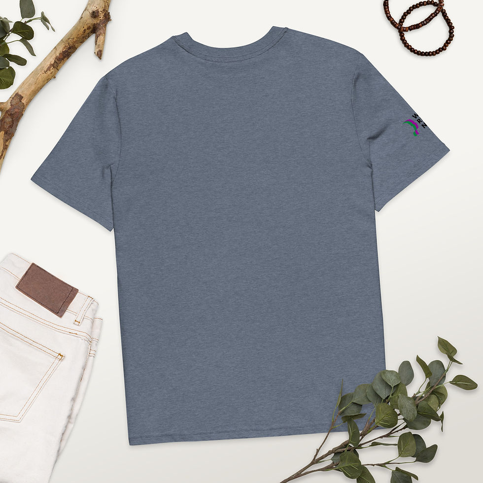 Thumbnail: Afghan Red Flowers Unisex organic cotton t-shirt