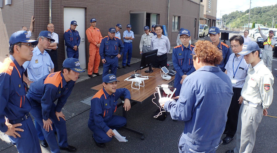 雲南消防本部にて