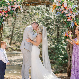 Bride and Groom get married at Cleveland GA Wedding Venue