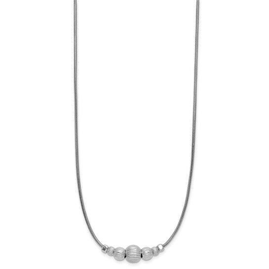 Thumbnail: Sterling Silver Beaded Center Necklace