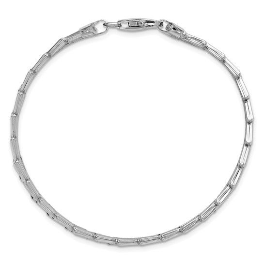 Thumbnail: Sterling Silver Diagonal Track Bracelet