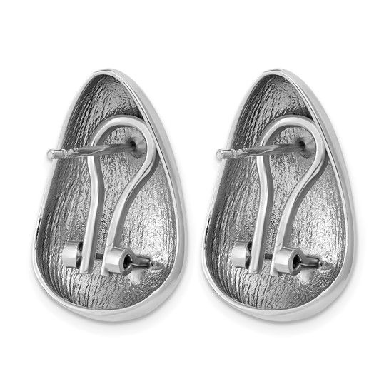 Thumbnail: Sterling Silver Tear Drop Clip Back Earrings