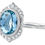 Thumbnail: White Gold Aquamarine & Diamond Ring