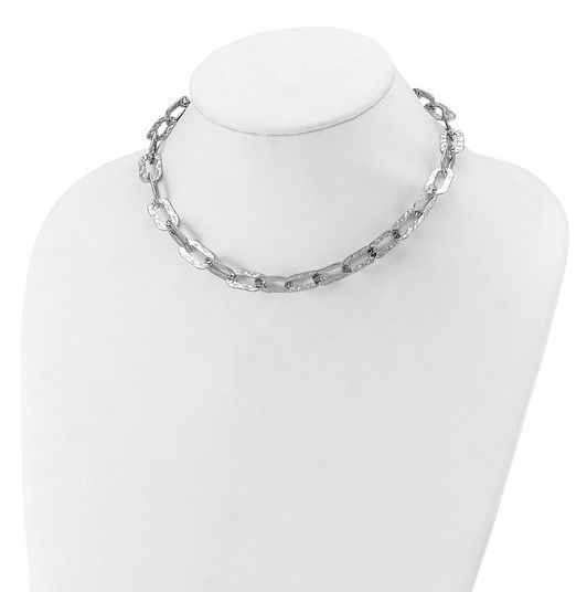 Thumbnail: Hammered Oval Link Necklace
