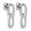 Thumbnail: Sterling Silver Oval Drop Earrings