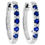 Thumbnail: Sapphire & Diamond Half Covered Hoops