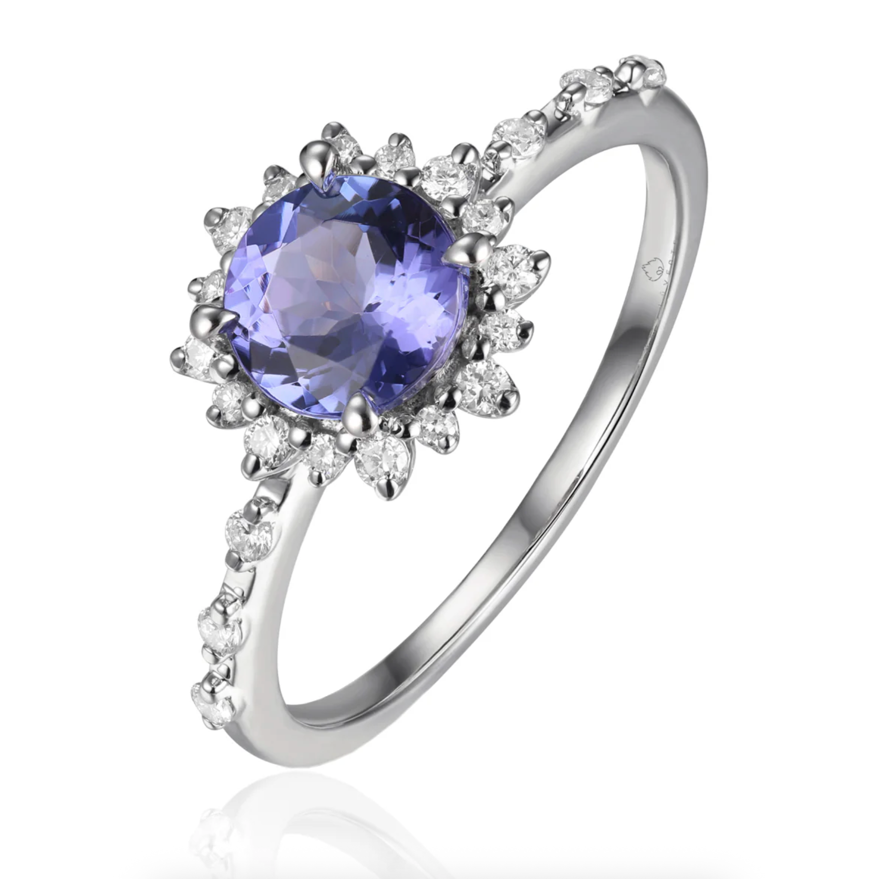 White Gold Tanzanite & Diamond Ring
