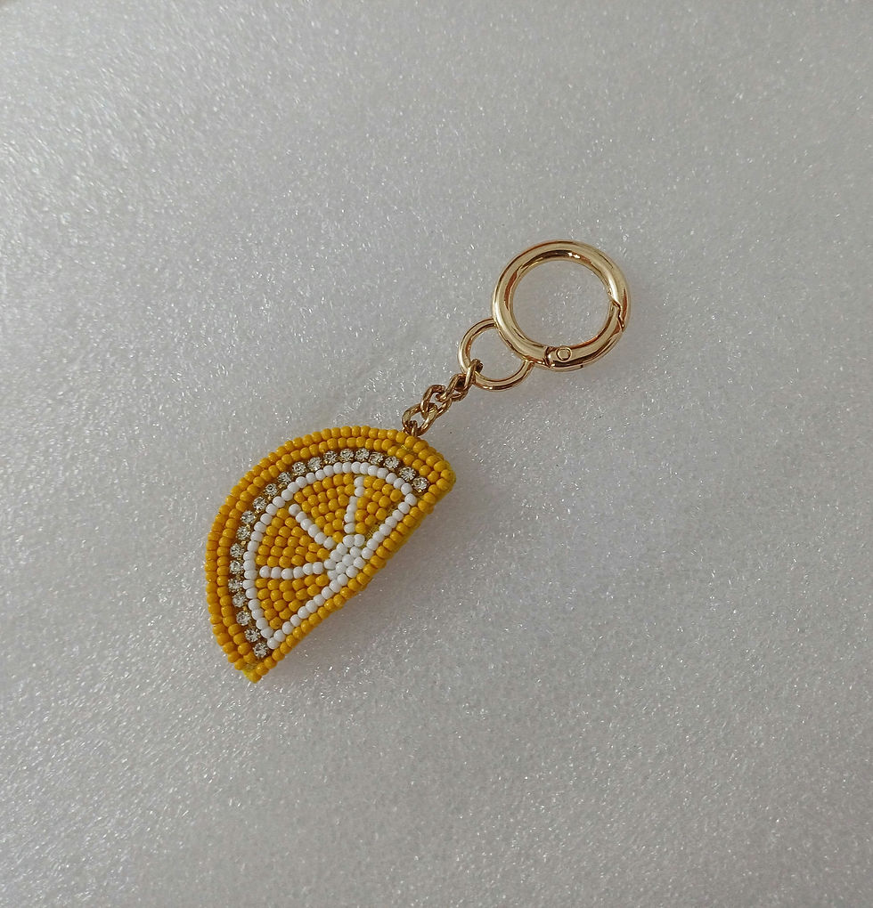 Thumbnail: Citrus Glow Lemon Slice keychain & Charms