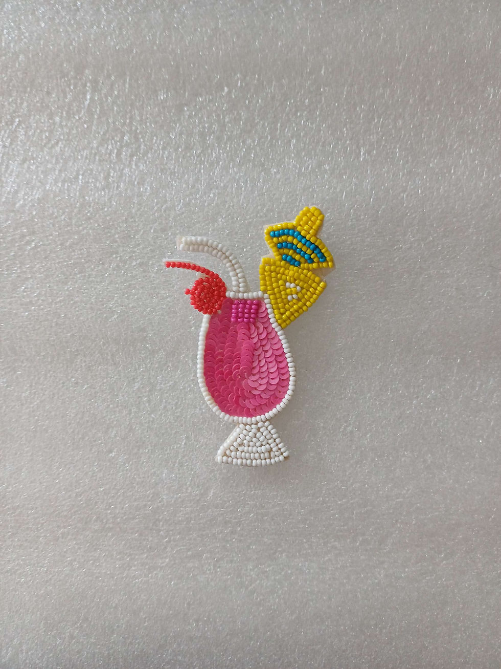 Thumbnail: Hand Made Beaded Juice Glass Style Earrings 