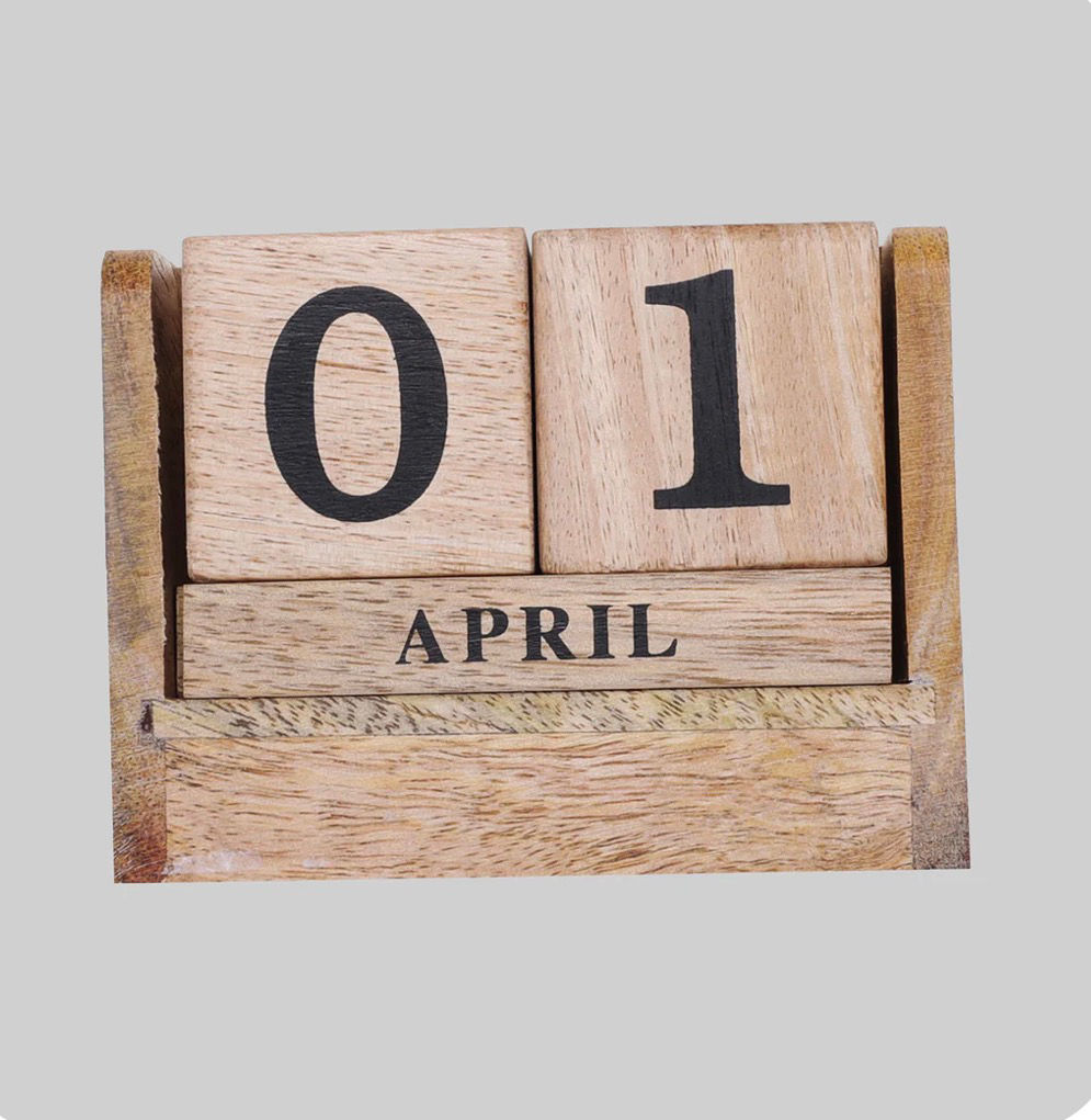 Wooden Classic Perpetual Calendar Box