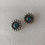 Thumbnail: Turquoise Bloom Oxidized Stud Earrings