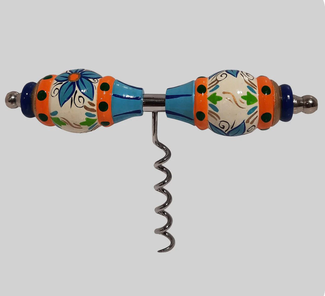 Wooden Hand Painted Cork Opener