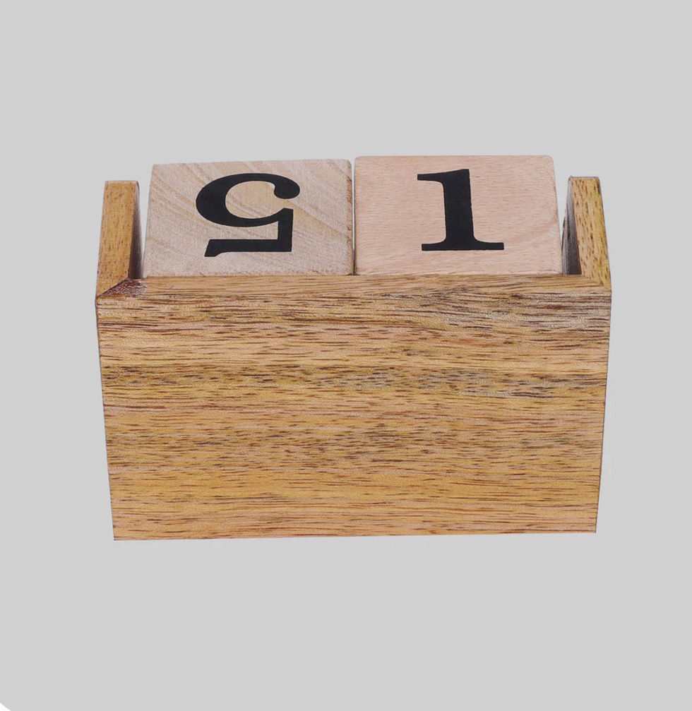 Thumbnail: Wooden Classic Perpetual Calendar Box