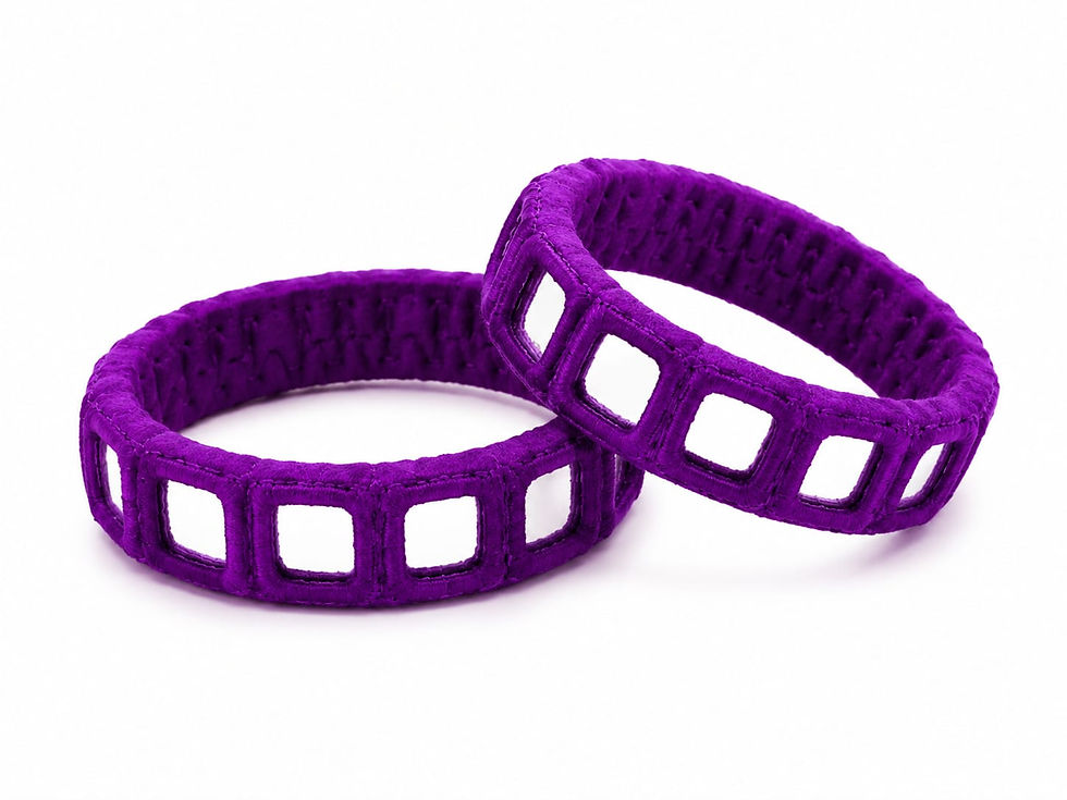 Thumbnail: Handcrafted Kutchi Mirror work Bangles (Purple) (Set of 2)