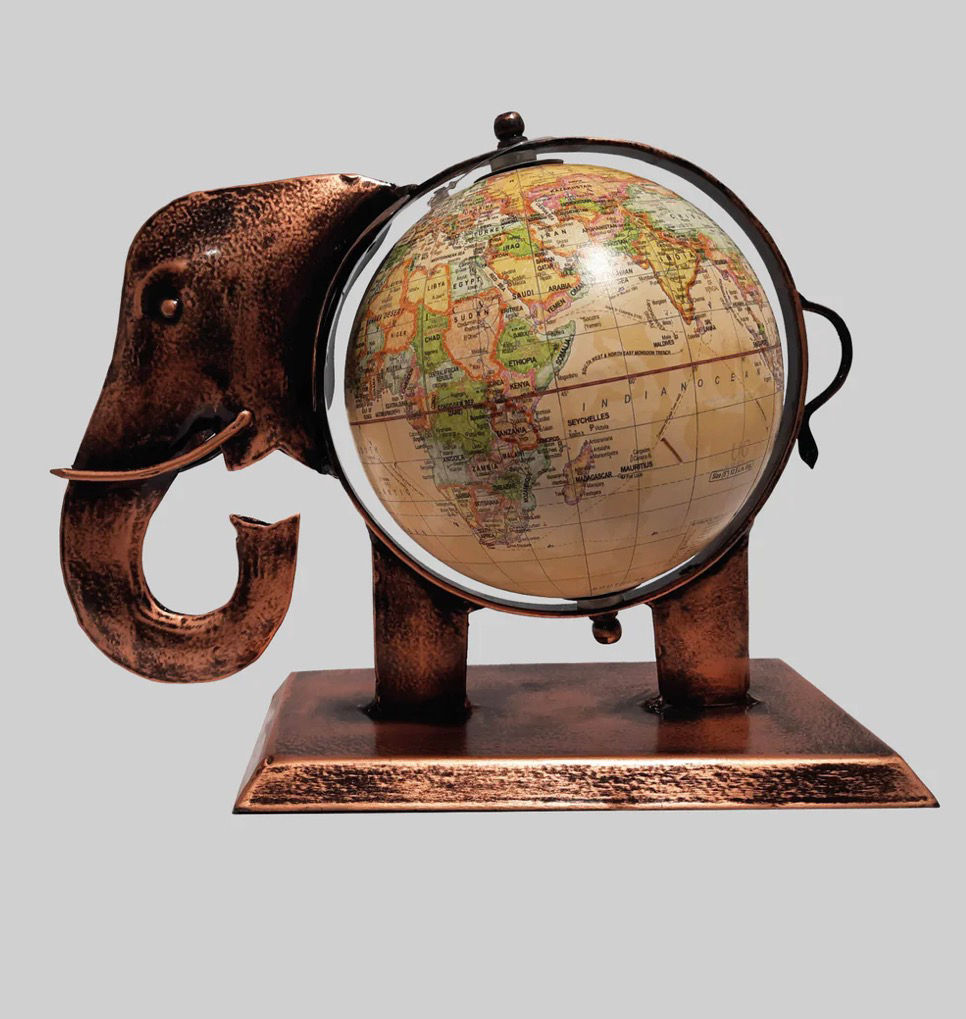 Thumbnail: Voyager Tusker Globe Sculpture