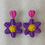 Thumbnail: Hand Made Beaded Daisy Drop Beaded Earrings