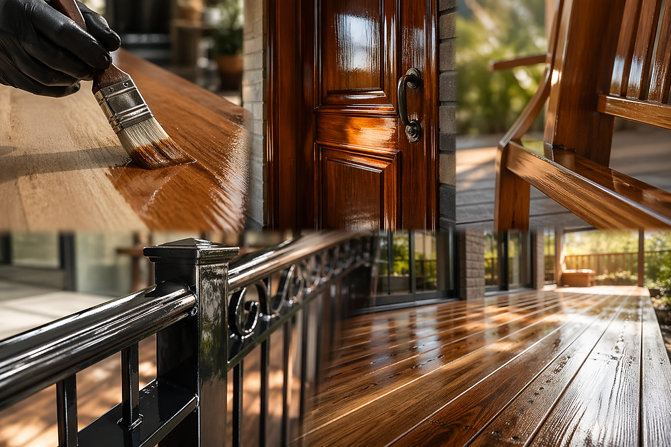 Miniatura: Barniz ASR 5400 aplicado en madera y metal para acabado brillante, protección y realce decorativo duradero.