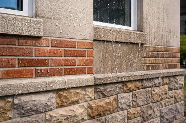 Miniatura: DRYSHIELD ULTRA protegiendo fachada de ladrillo y piedra contra humedad sin alterar su apariencia natural.