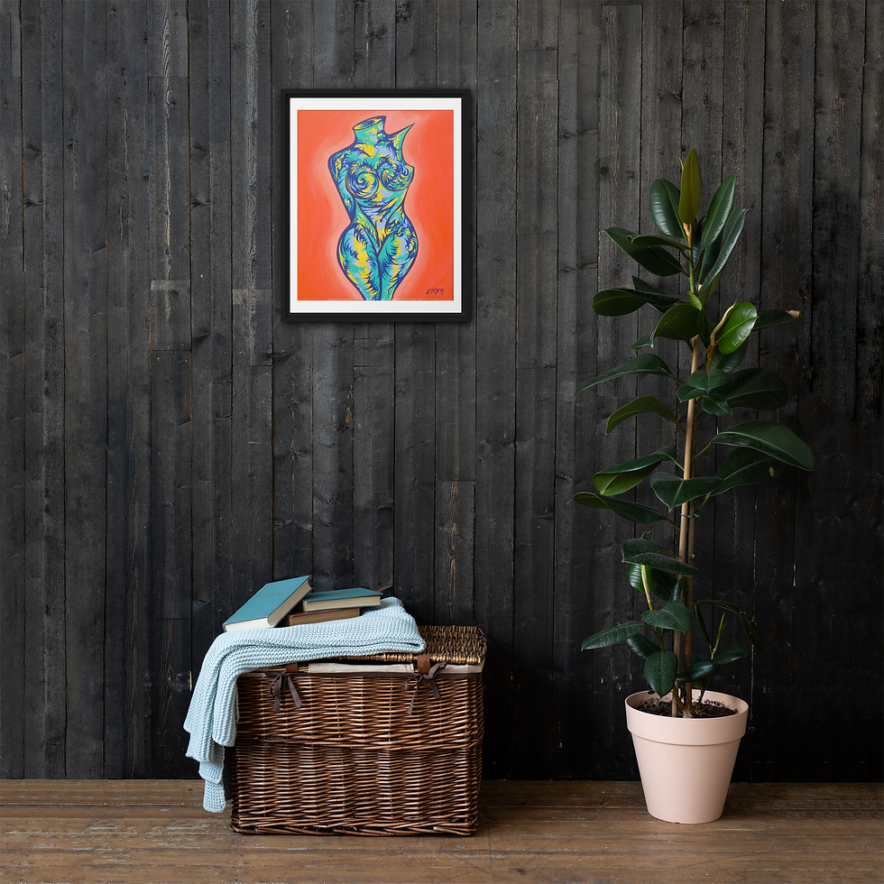 Thumbnail: "Uranus" Original Art UV Gel Canvas Print