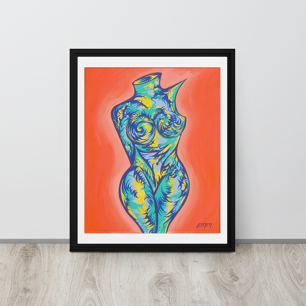 Thumbnail: "Uranus" Original Art UV Gel Canvas Print