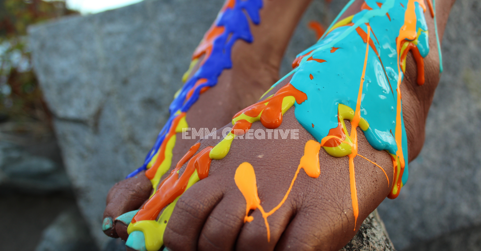 #GETMELTED bodyscape photoshoot, original creative direction, custom art experience, photography, paintpour