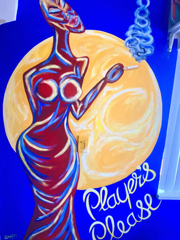 Retro Smoke commissioned artwork, custom artwork, original artwork, murals, handpainted