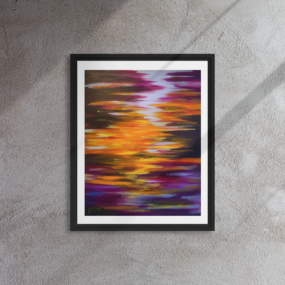 Thumbnail: "What Does the Sunset Say?" Original Art UV Gel Canvas Print