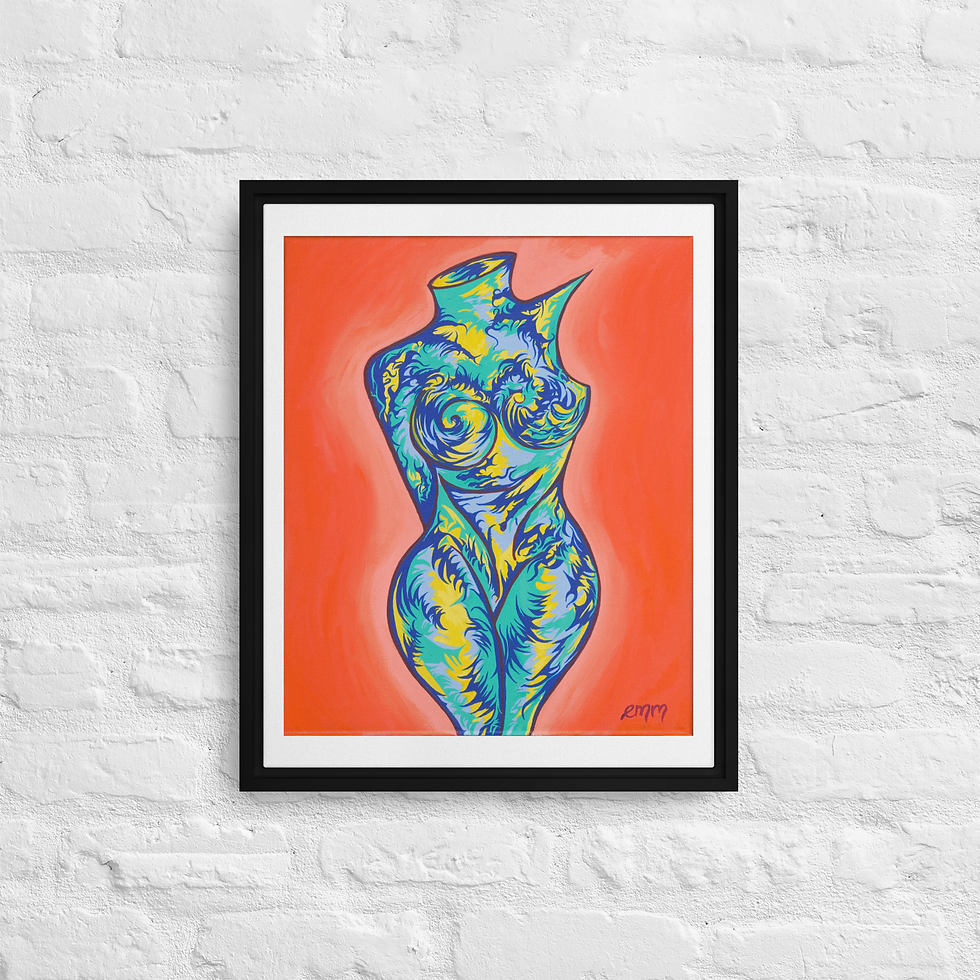 Thumbnail: "Uranus" Original Art UV Gel Canvas Print