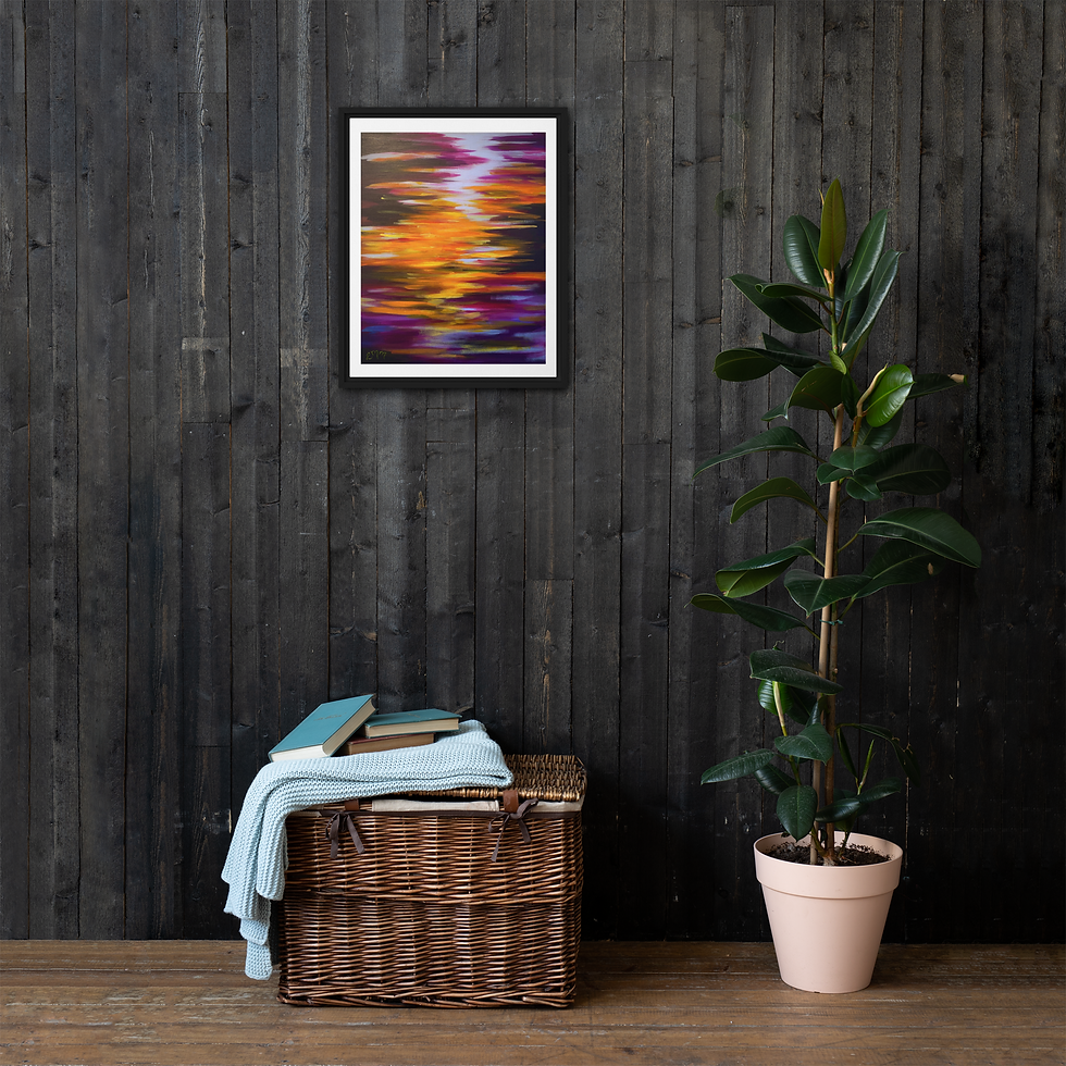 Thumbnail: "What Does the Sunset Say?" Original Art UV Gel Canvas Print