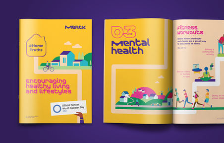 Merck report brochure visuals