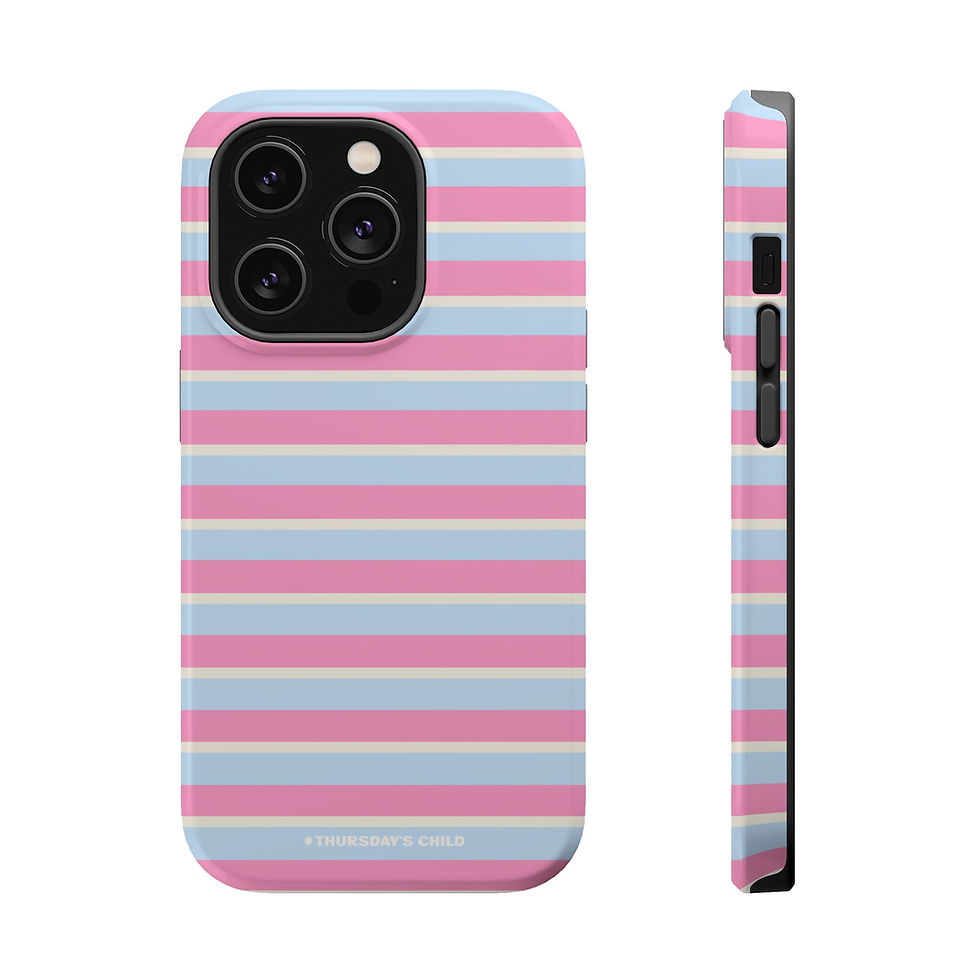 Thumbnail: Baby Blue and Pink Stripes MagSafe Case