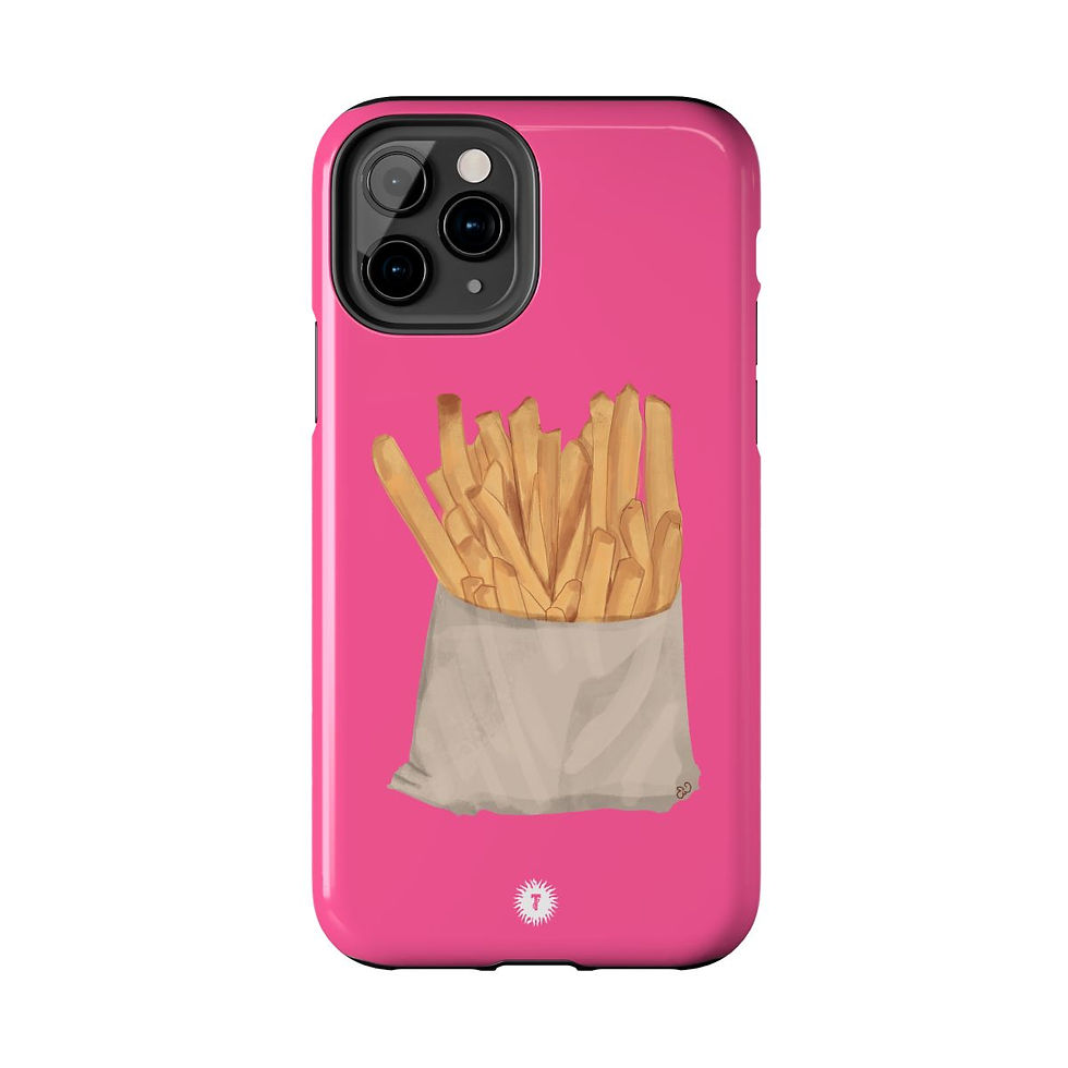 Thumbnail: Copy of Copy of Copy of Hot Pink Fries Painting Phone Case,c