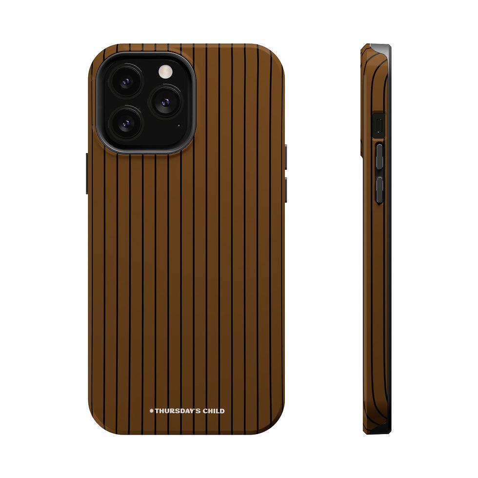 Thumbnail: Black + Brown Pinstripe MagSafe Case