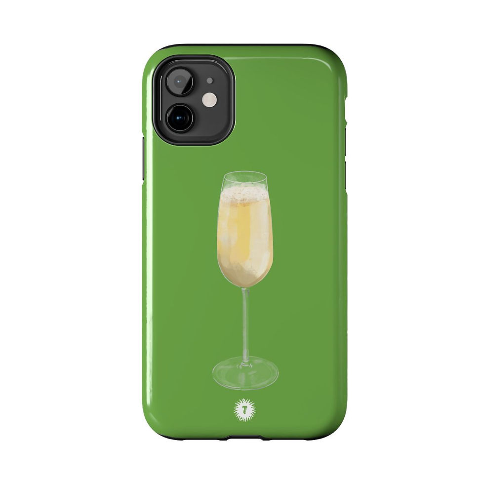 Thumbnail: Lime Green Champagne Glass Painting Phone Case