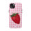 Thumbnail: Light Pink Plaid Strawberry Painting Phone Case