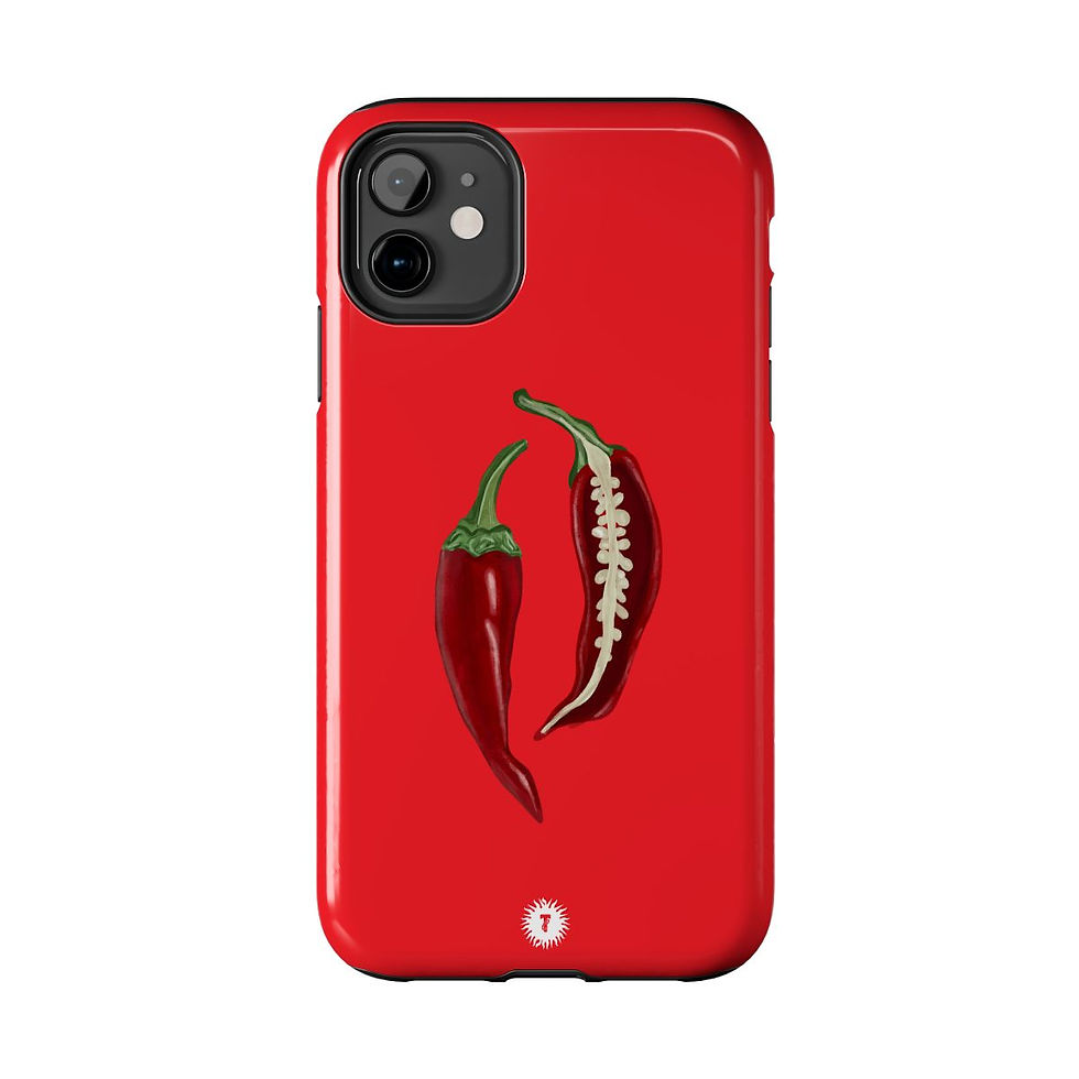 Thumbnail: Bright Red Chili Peppers Painting Phone Case