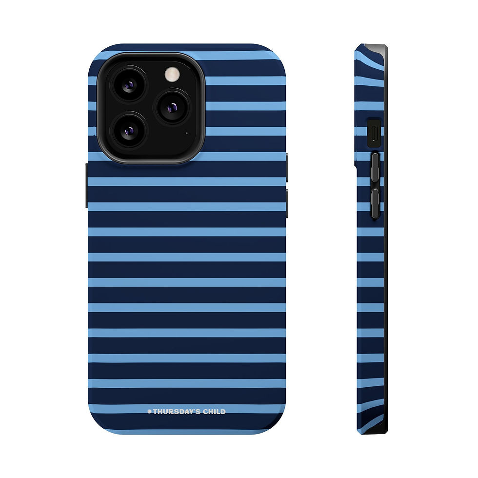Thumbnail: Dark + Light Blue Stripes MagSafe Case
